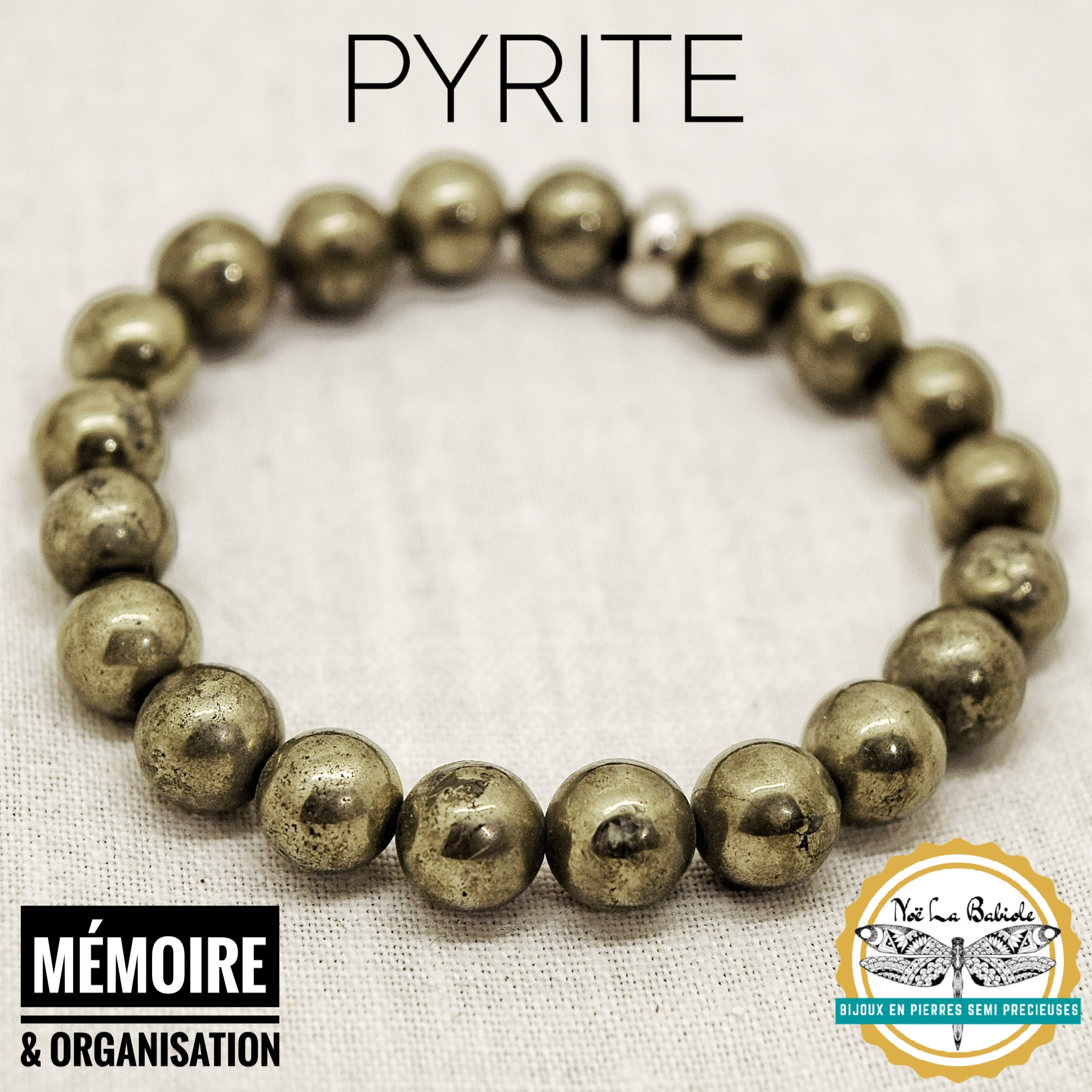 Bracelet Mémoire & Organisation en Pyrite
