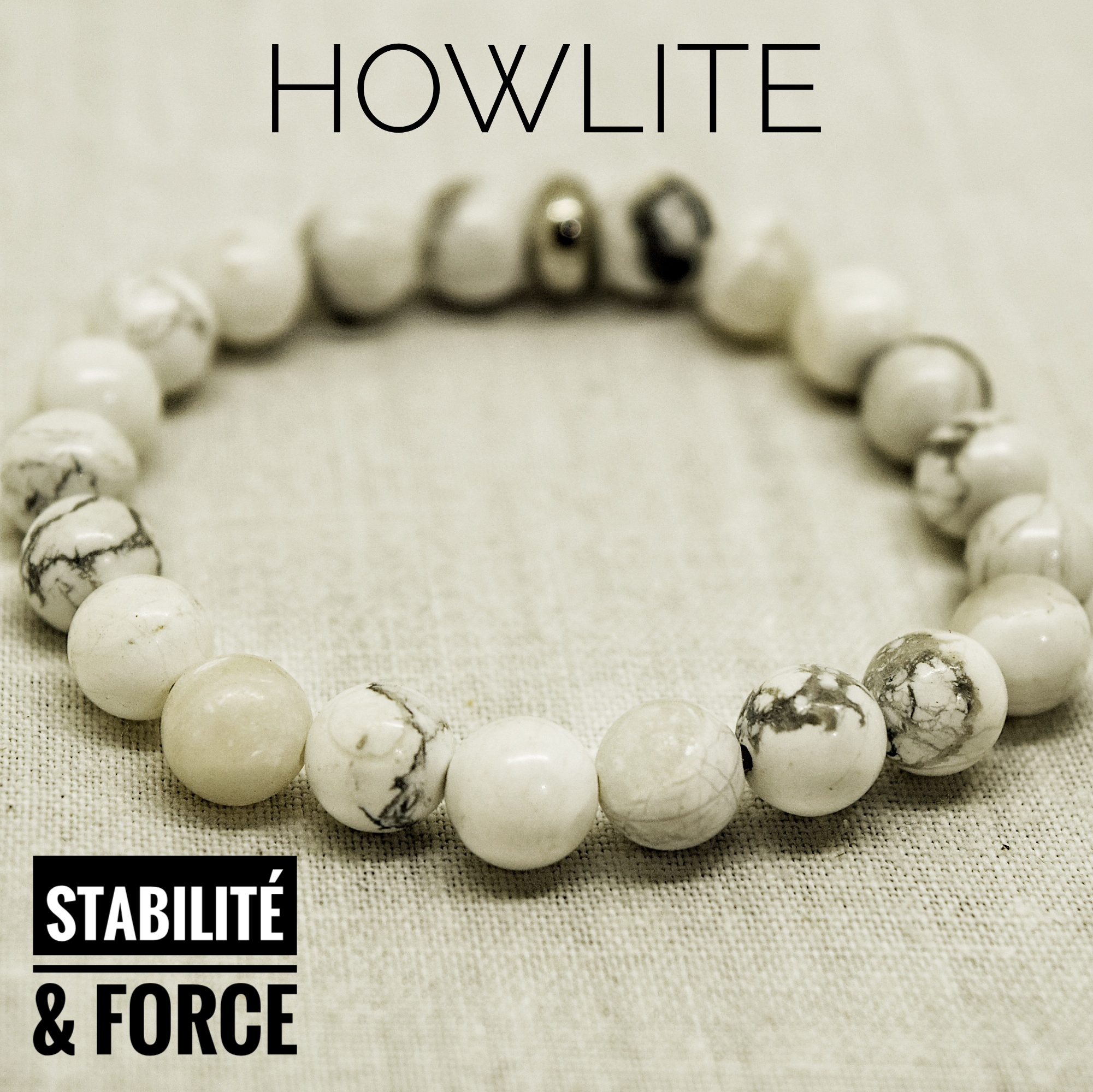 Bracelet Stabilité & Force en Howlite