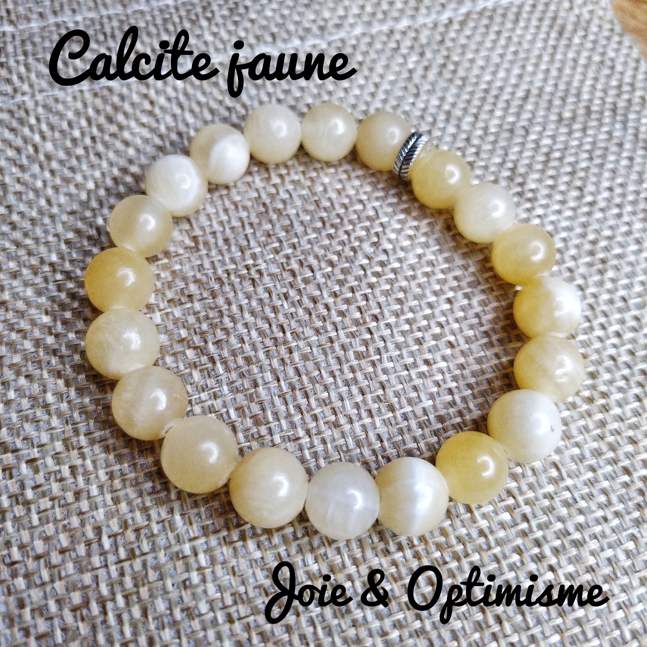 Bracelet Optimisme & Paix intérieure en Calcite