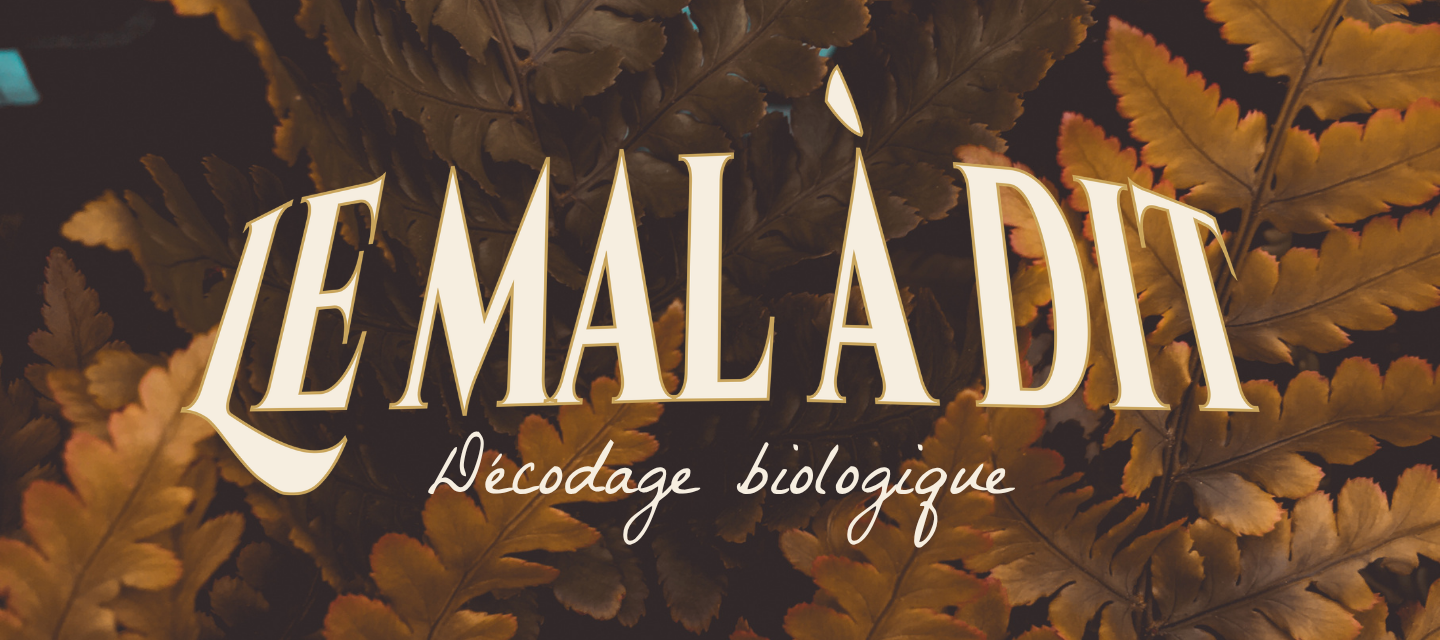 Le mal à dit - Décocage biologique des émotions cristallisées