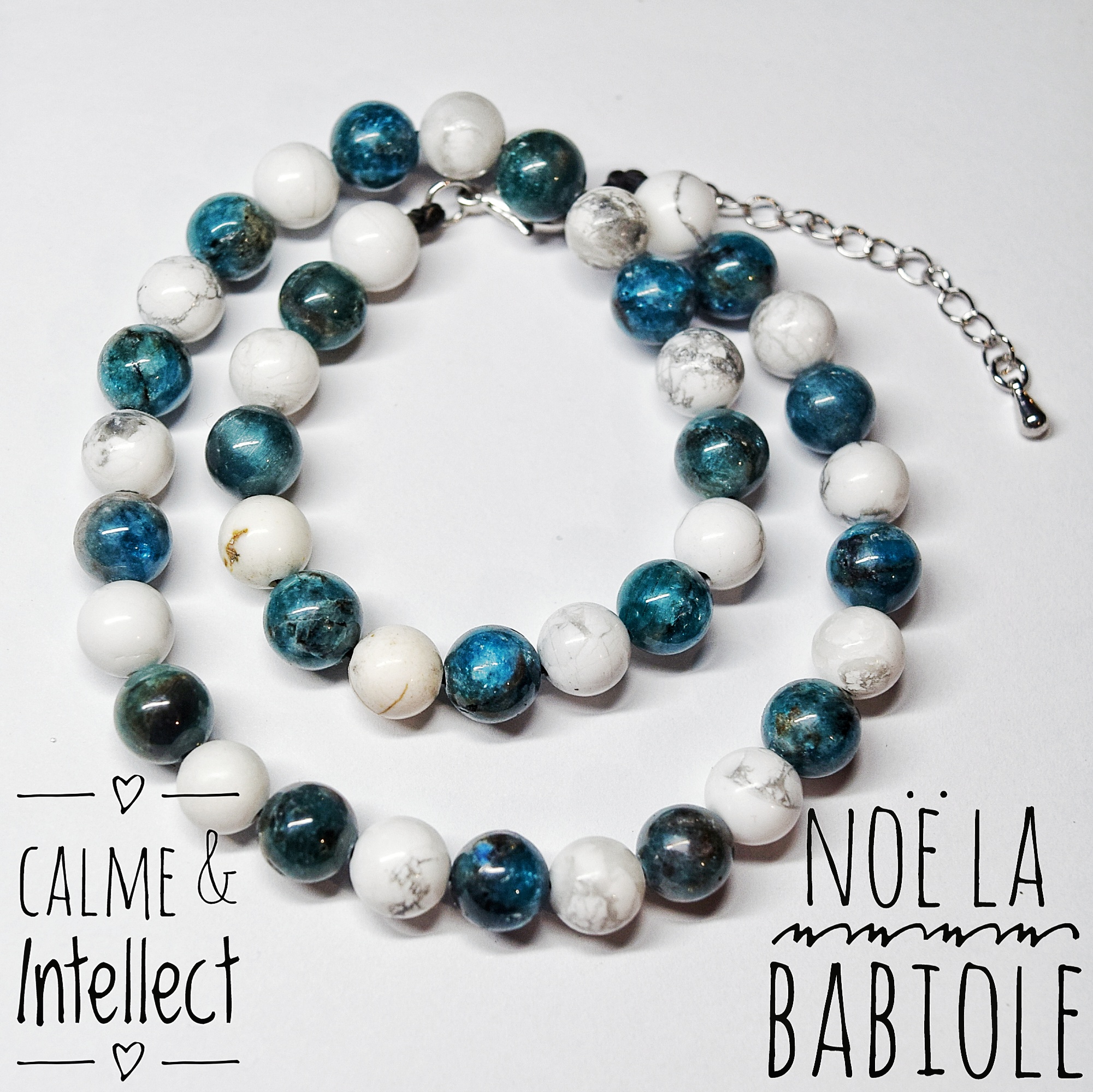 Bracelet - Ras de cou Calme & Intellect en Apatite & Howlite