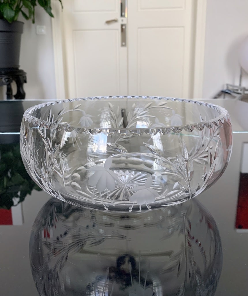 Coupe décorative vintage en cristal