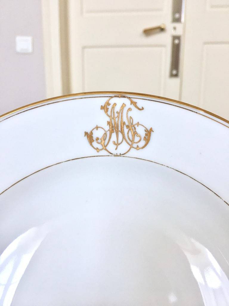 assiette-ancienne-monogramme