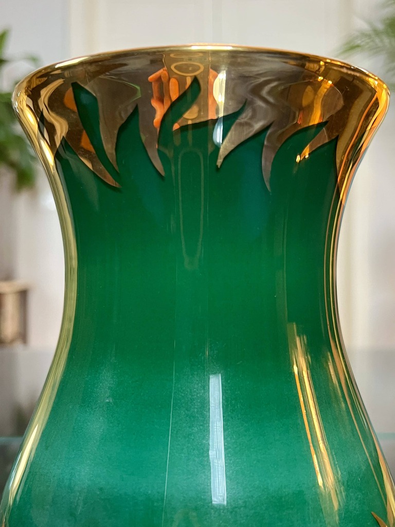 verre-opacifie-vert-decor-dore-brocante-vintage