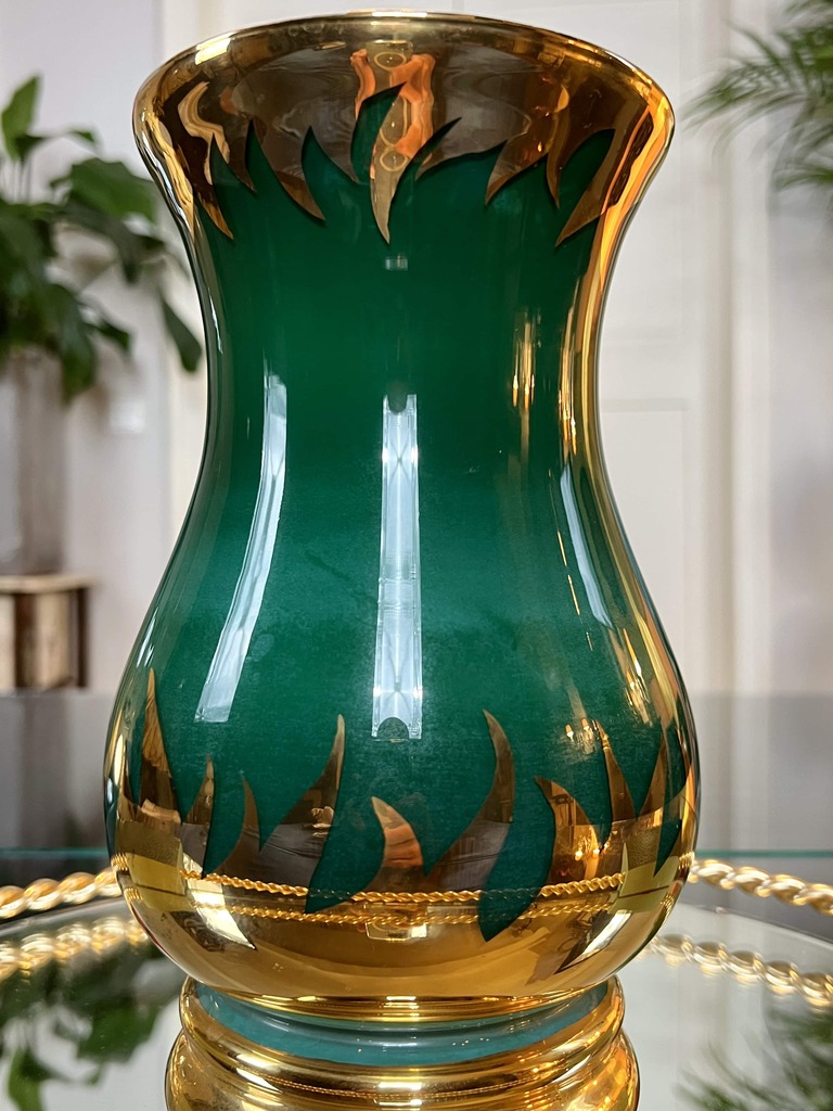 petit-vase-deco-vintage-vert-et-or-decor-flammes