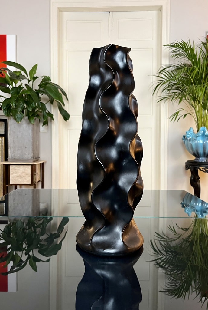 Vase sculpture contemporaine en terre cuite - Décoration intérieure
