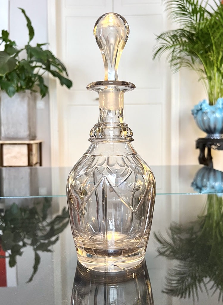 bouteille-carafe-en-cristal-bar-alcool-verrerie-vintage-art-de-la-table-antiquites-brocante