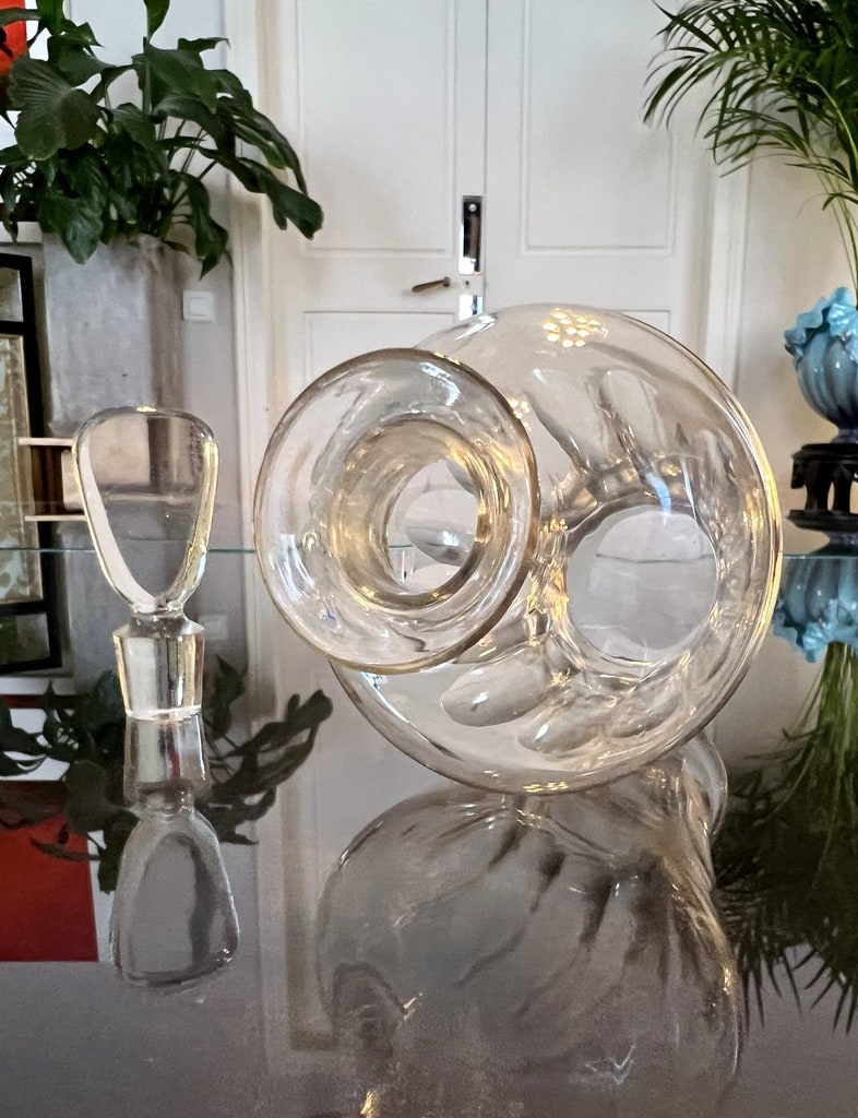 flacon-en-verre-vinaigre-sauce-huile-service-de-table-accessoire-antiquites-brocante