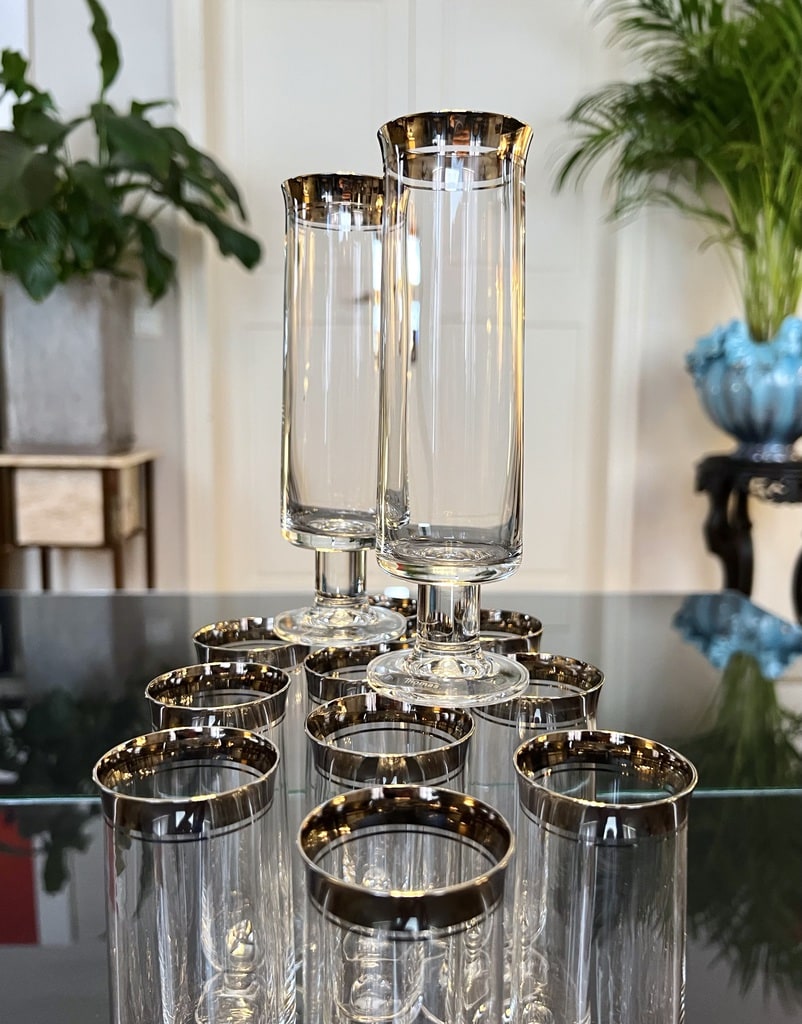 flutes-champagne-1970-vintage-cristal-thomas-rosenthal-rumba-vaisselle-service-ancien-brocante-en-ligne