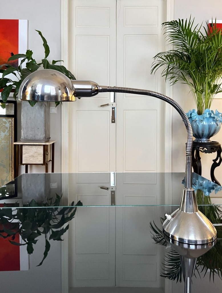 lampe-vintage-atelier-travail-metal-chrome-articule-brocante-en-ligne-luminaire-20e-siecle