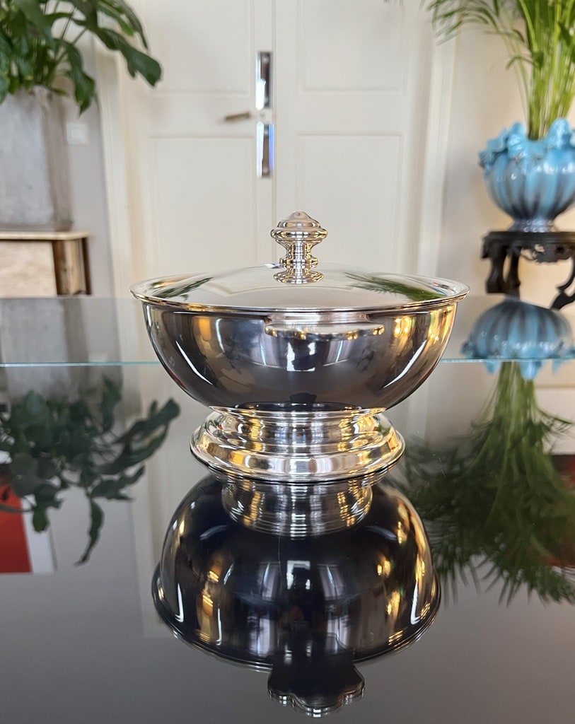 soupiere-legumier-metal-argente-art-deco-piece-de-forme-service-vaisselle-ancienne-antiquites-brocante