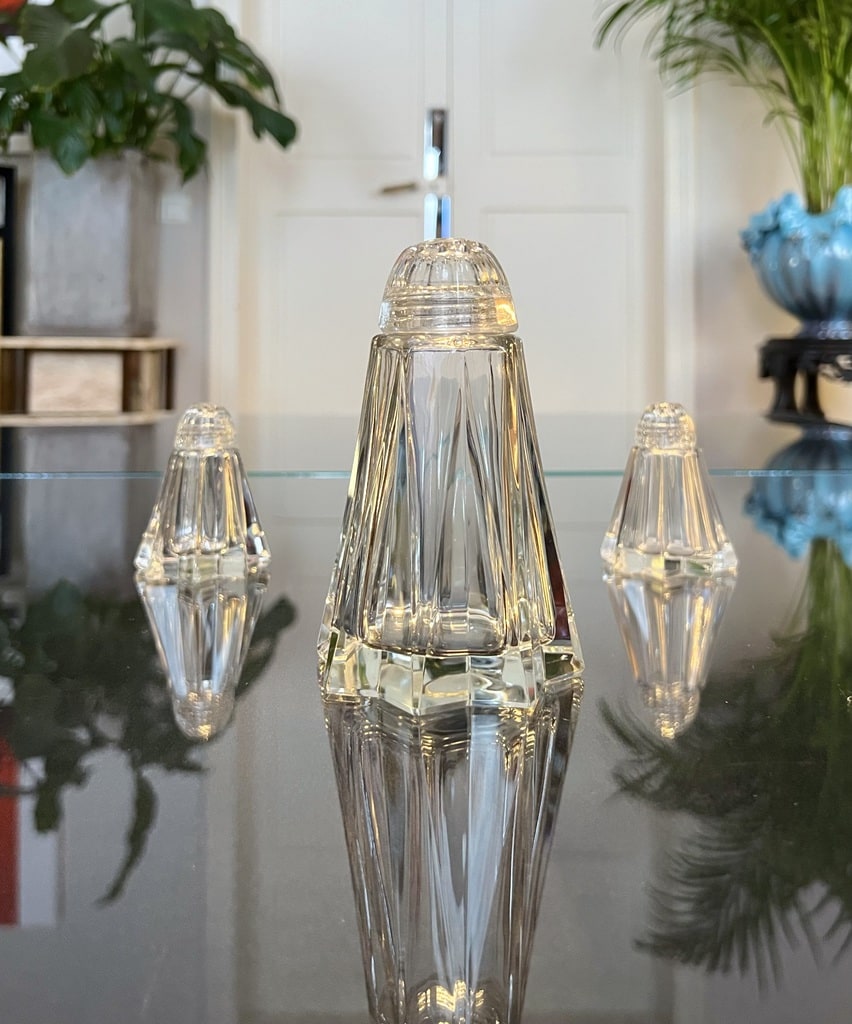 salerons-et-saupoudreuse-sucre-en-verre-forme-etoile-style-art-deco-1940-art-de-la-table-vaisselle-ancienne