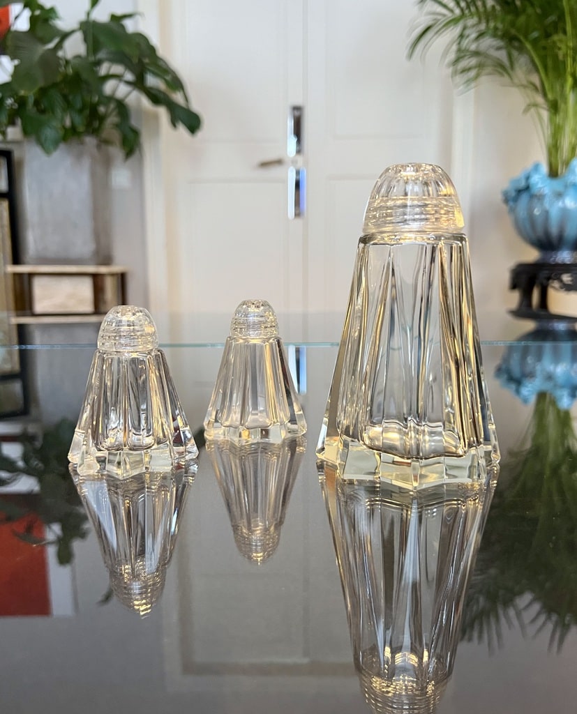 saliere-poivrier-saupoudreuse-sucre-art-deco-verre-forme-etoile-1930-vaisselle-20e-siecle-antiquites-brocante