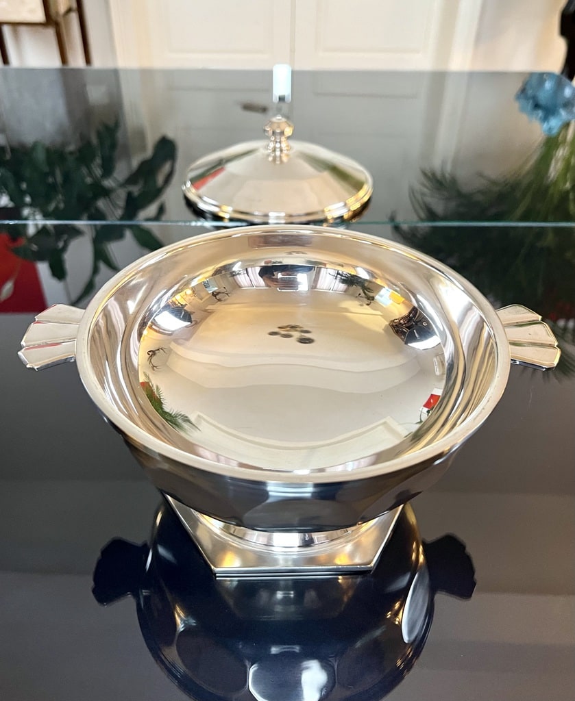 plat-de-service-bain-marie-metal-argente-vaisselle-ancien-art-deco-brocante