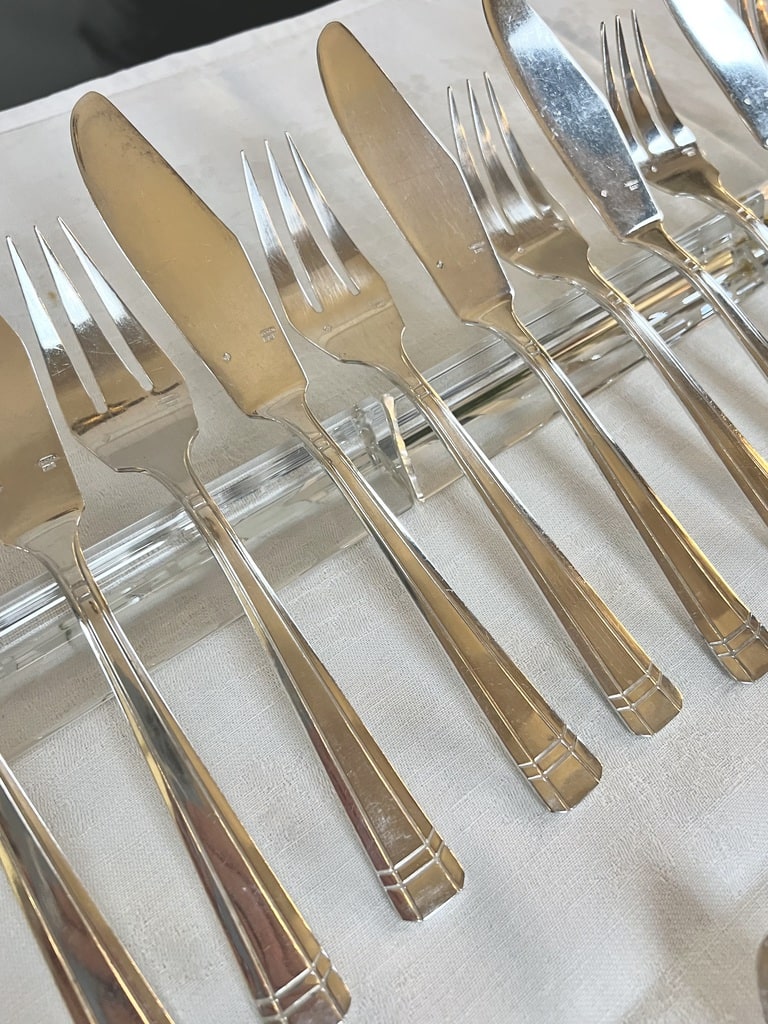 Couverts service à poisson - gâteau métal argenté anglais - Le palais