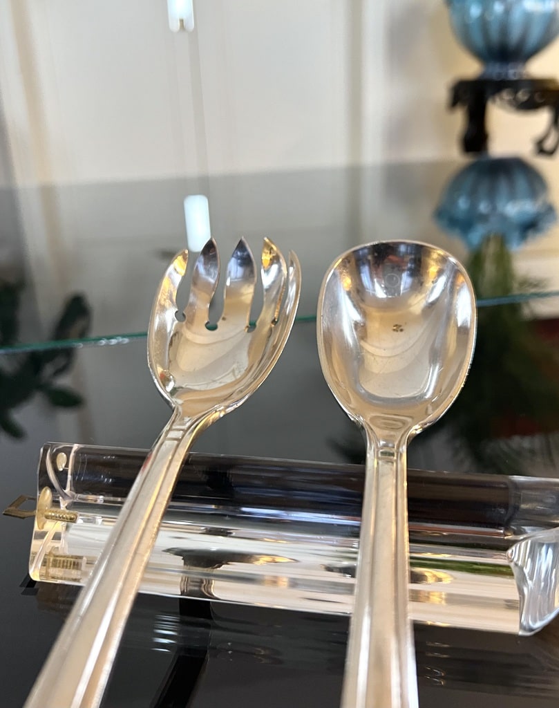 cuilleres-a-salade-couverts-de-service-vaisselle-ancienne-art-de-la-tabe-20e-siecle-antiquites-brocante