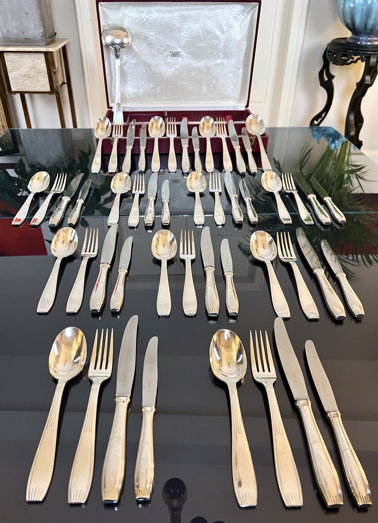 menagere-couverts-anciens-christofle-aflenide-vaisselle-service-de-table-brocante-antiquites-