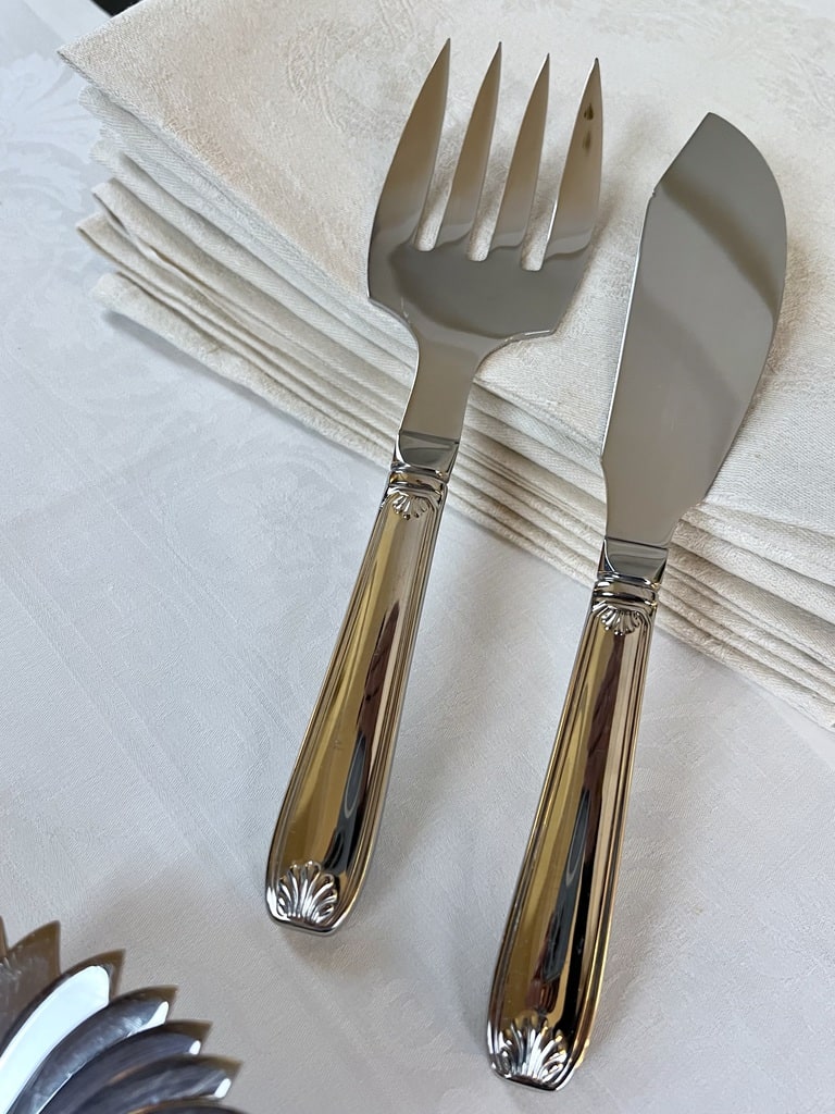 Ménagère Couverts à Poisson Guy Degrenne, 26 Pièces, Service Pour 12, Acier Inoxydable Argenté, Made In France