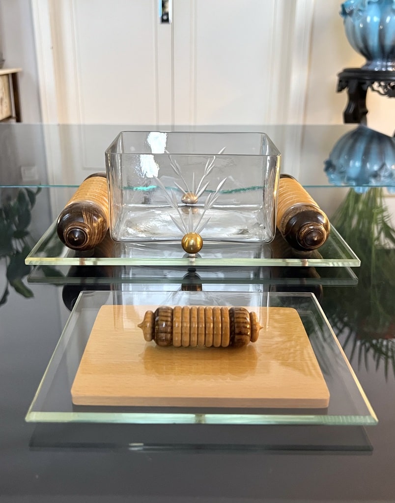 biscuitier-art-deco-boite-a-biscuits-en-verre-et-poignees-bois-brocante-accessoire-de-table-ancien