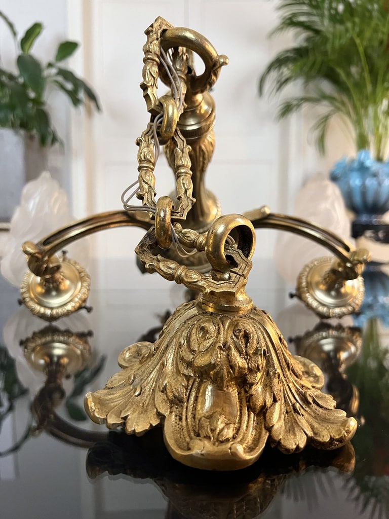 chaine-de-lustre-en-bronze-luminaire-ancien-19e-siecle-style-classique-louis-xvi-antiquites-brocante