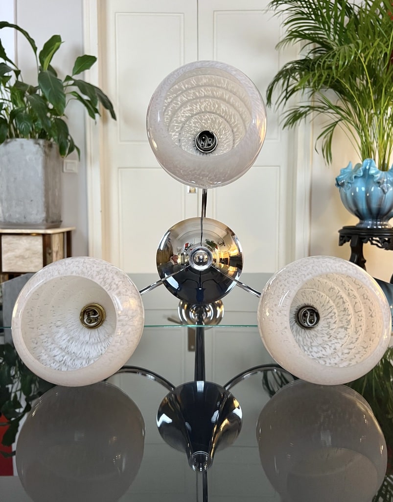 lustre-vintage-globes-clichy-blanc-verrerie-lampes-anciennes-suspension-brocante-antiquites