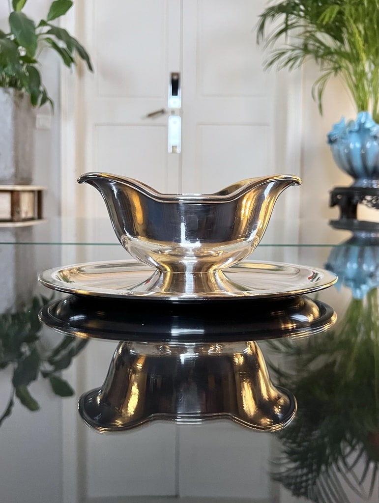 Saucière En Métal Argenté PEMJA - Qualité Orfèvre - Finition Brillante - Occasion