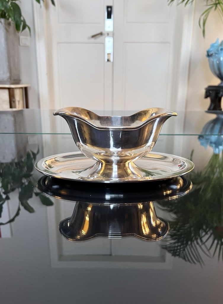sauciere-metal-argente-christofle-plateau-accessoires-de-table-vintage-art-de-la-table-brocante-antiquites