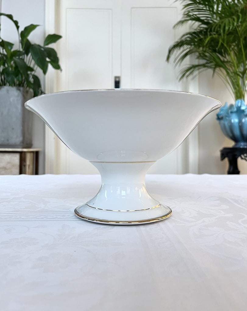 COUPE LIMOGES PORCELAINE BLANCHE COROLLE N°1 D19 - Maison de la Porcelaine