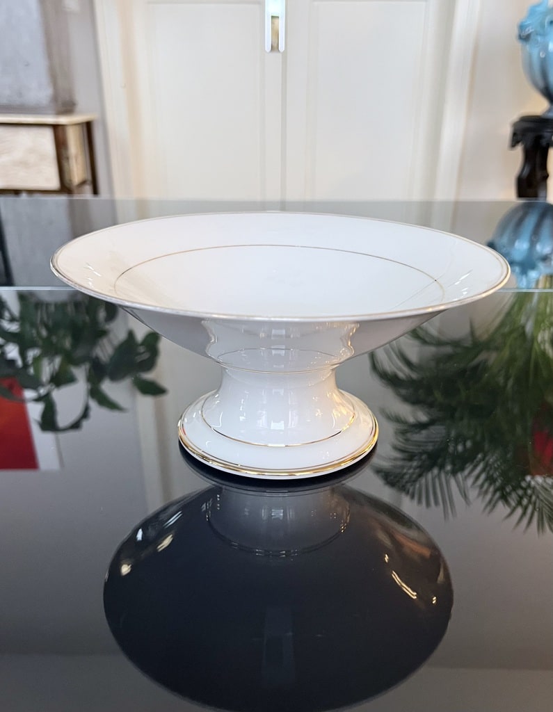 Plat français de Limoges à bordure dorée de Bellevue Vintage