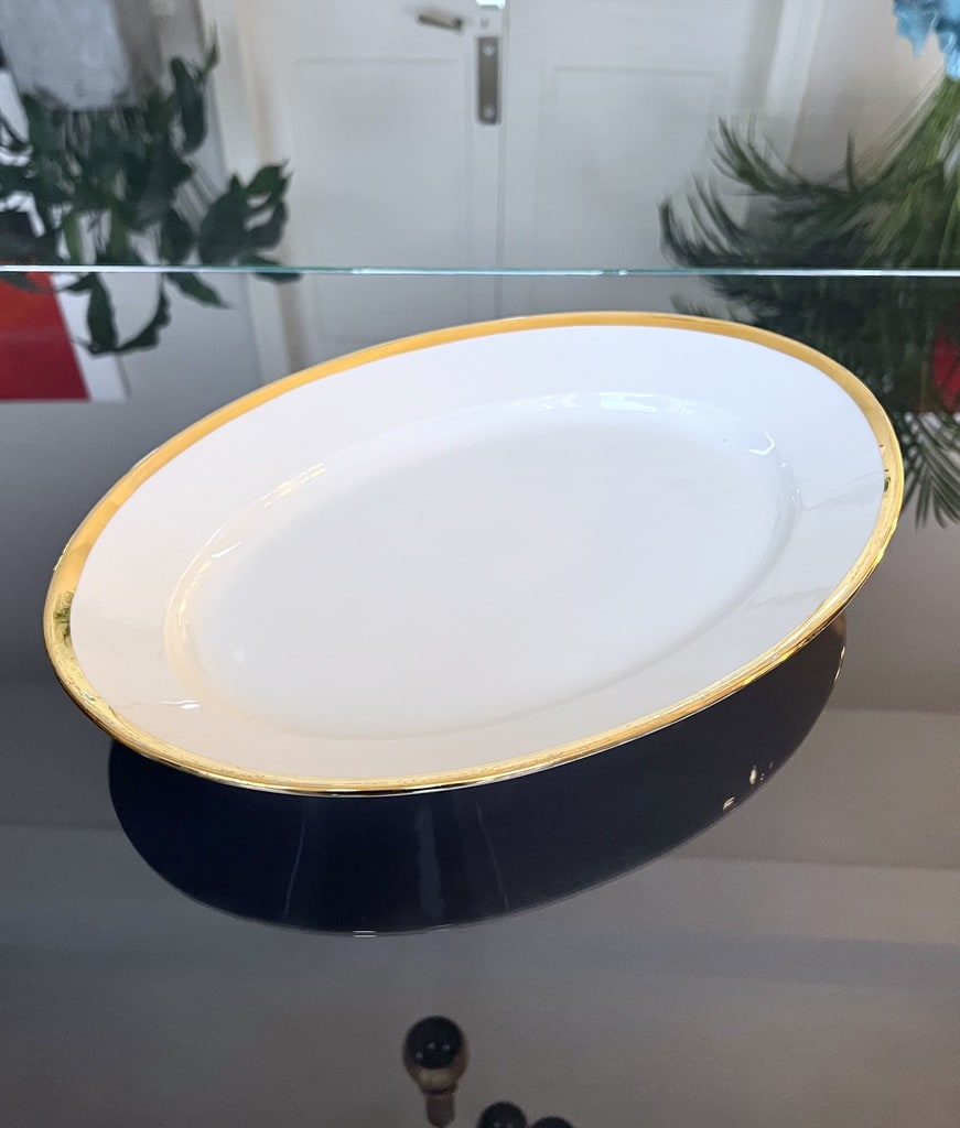 plat-de-service-en-porcelaine-francaise-pillivuyt-decor-filet-or-fin-piece-de-forme-vaisselle-brocante-antiquites