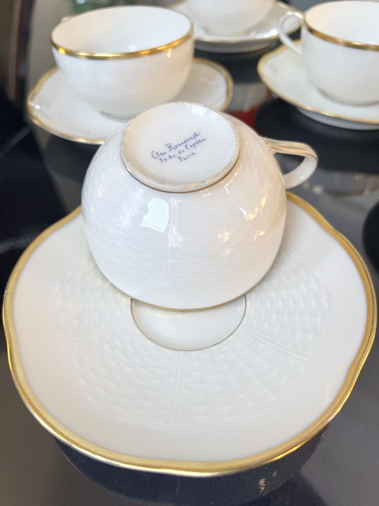 tasse-a-the-cafe-porcelaine-blanche-rouard-france-service-ancien-art-deco-brocante-antiquites-vintage