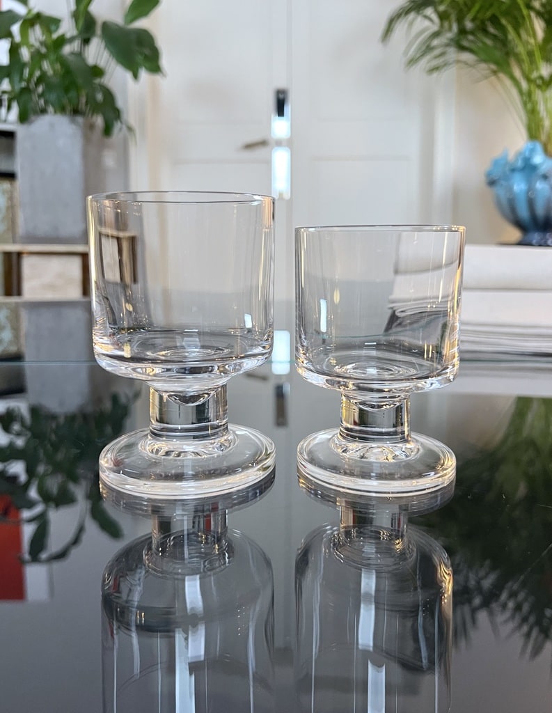 service-verres-a-pied-vintage-cristal-transparent-style-1970-eau-vin-art-de-la-table-brocante-antiquaire