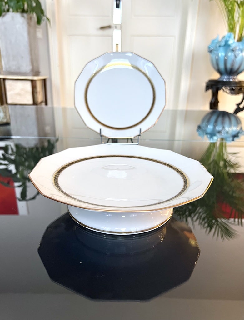 plat-a-gateau-ancien-porcelaine-limoges-lanternier-vaisselle-art-deco-brocante-antiquites