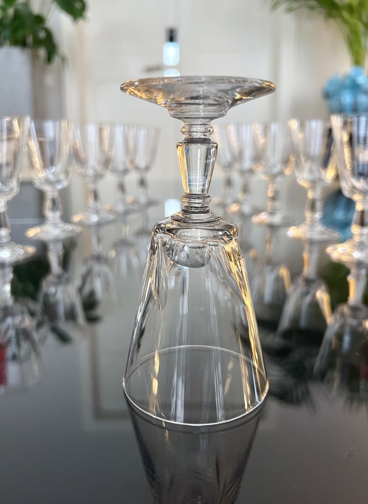 service-verres-anciens-cristal-souffle-brocante-vintage-art-de-la-table-19e-siecle