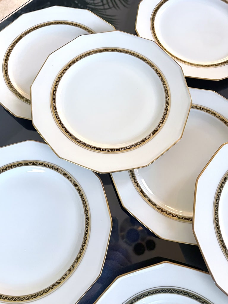 service-assiettes-dessert-brocante-vaisselle-art-deco-1930-lanternier-limoges-antiquaire-en-ligne