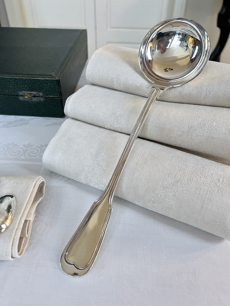 louche-de-service-ancienne-en-metal-argente-menagere-art-deco-style-moderne-brocante-vintage-art-de-la-table