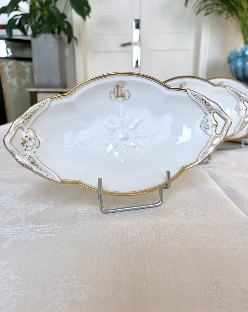 ravier-porcelaine-limoges-blanc-et-or-fin-monogramme-service-de-table-ancien-jean-pouyat-brocante-antiquites