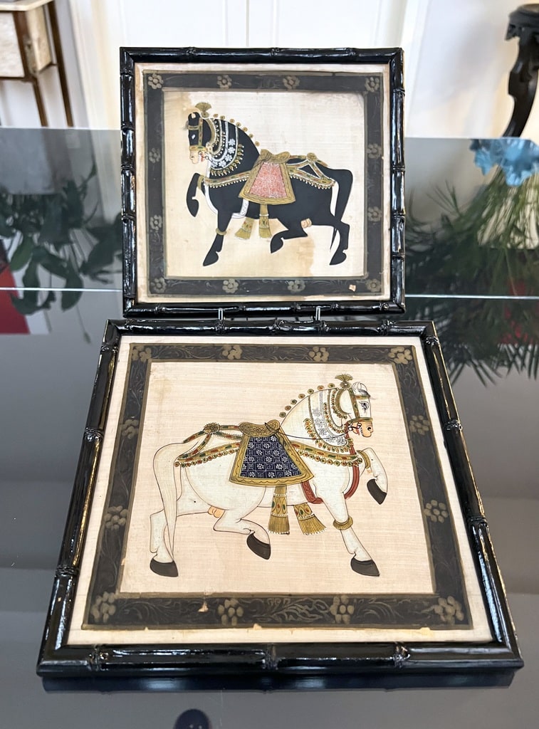 peinture-sur-soie-ancienne-napoleon-iii-cadre-bois-noirci-decoration-interieure-classique-france-brocante-antiquaire