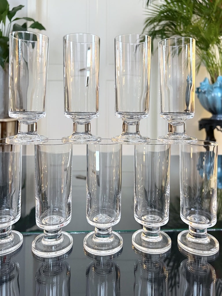 service-de-verres-a-champagne-en-cristal-style-vintage-epoque-1970-flutes-coupes-verres-anciens-brocante-antiquites