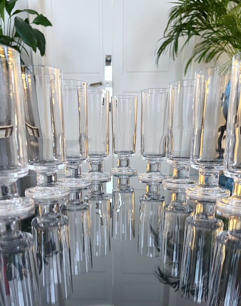 flutes-a-champagne-vintage-style-1970-service-de-table-vaisselle-ancienne-brocante-antiquites-20e-siecle