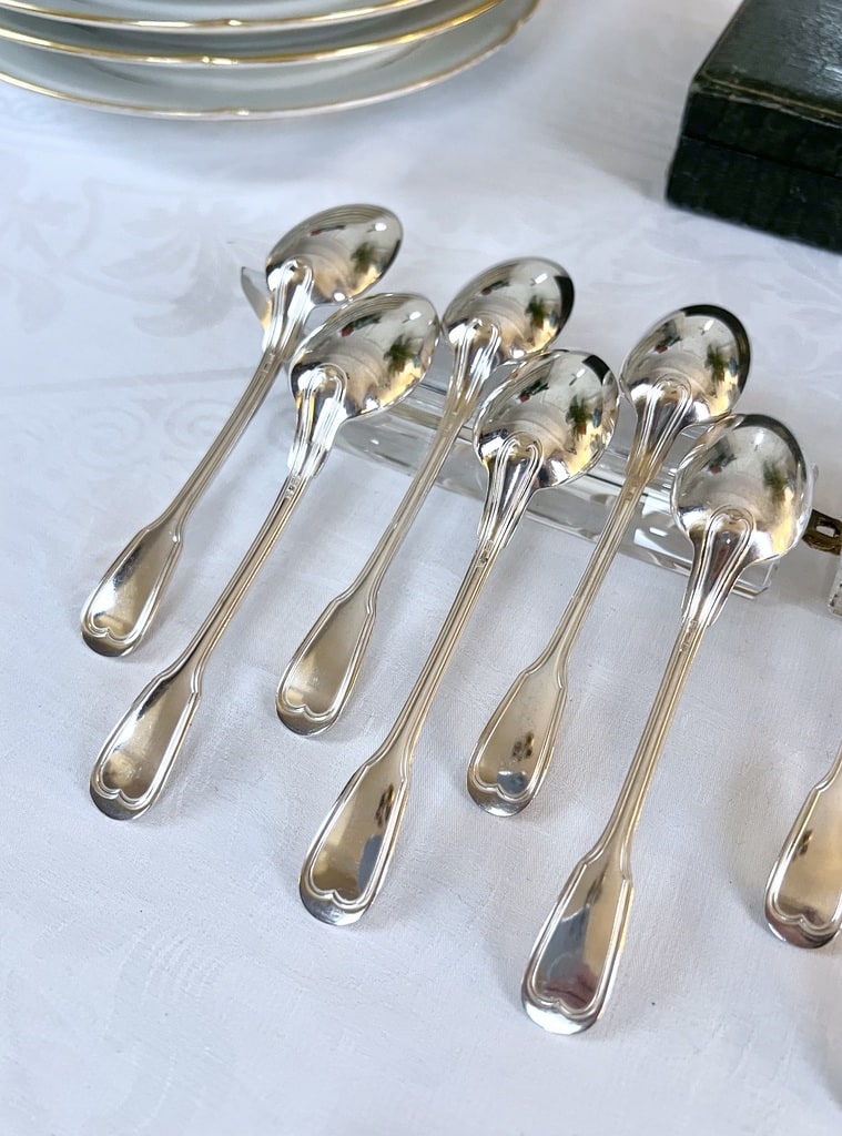 cuilleres-dessert-cafe-metal-blanc-alfenide-orfevre-argental-couverts-moderne-1930-art-deco-antiquaire-brocante