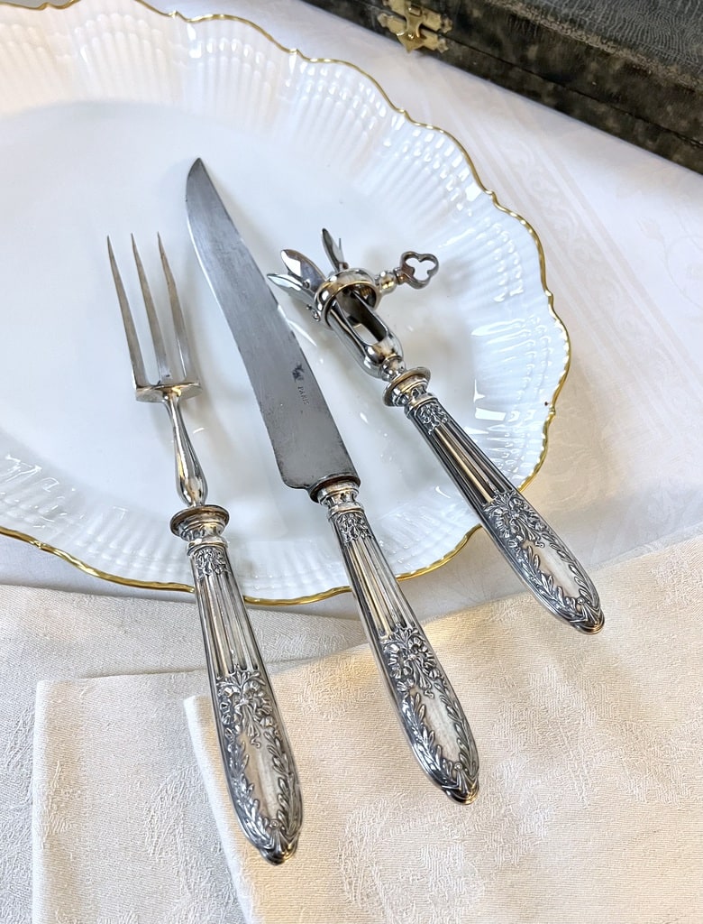 couverts-gigot-decoupe-argent-fourre-poincon-minerve-1er-titre-vaisselle-ancienne-antiquaire-brocante