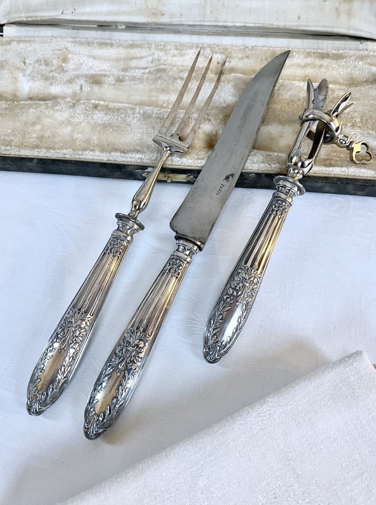 couverts-de-service-en-argent-fourre-minerve-style-louis-xvi-menagere-argenterie-ancienne-antiquaire-brocante