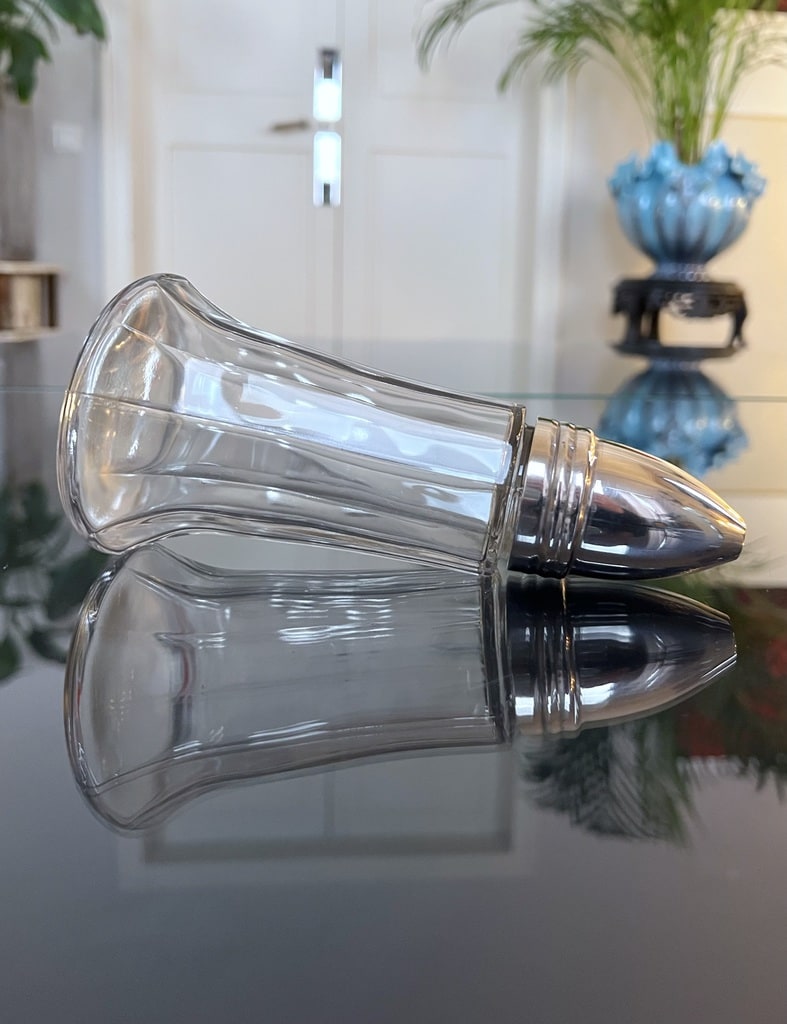 sucrier-saupourdreuse-a-sucre-verre-et-metal-argente-vaisselle-vintage-art-de-la-table-brocante-antiquites