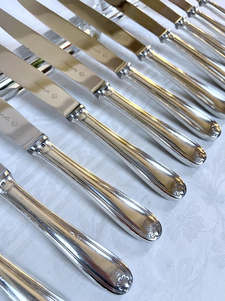 couteaux-vintage-manche-metal-argente-coquille-filet-lames-inox-menagere-ecrin-coffret-brocante-antiquaire-france
