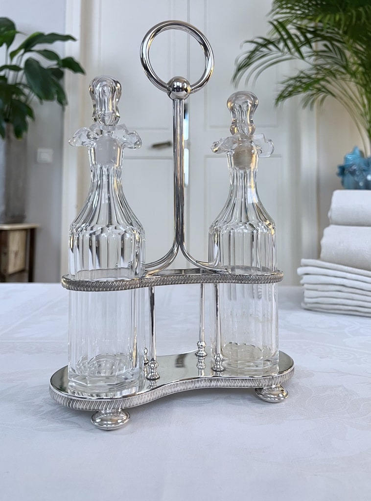 serviteur-metal-argente-huile-vinaigre-art-de-la-table-vaisselle-vintage-brocante-antiquaire