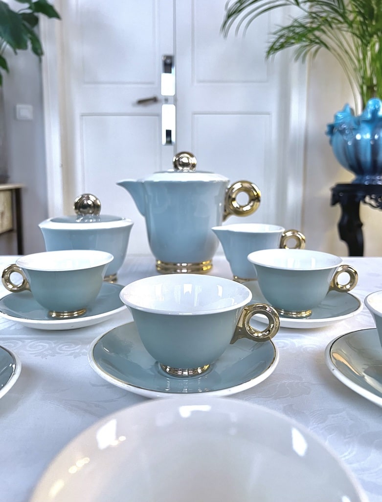 service-the-cafe-art-deco-en-faience-digoin-sarreguemines-vert-celandon-et-or-brocante-vaisselle-vintage-antiquaire