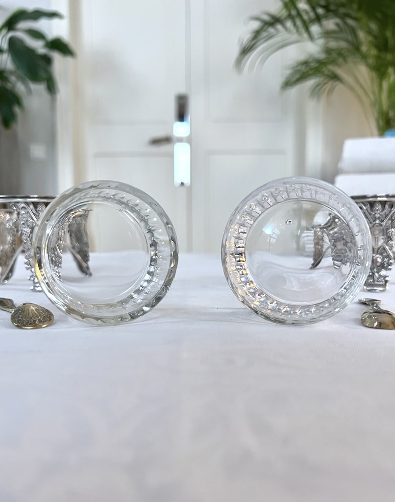 salerons-anciens-verre-souffle-sel-poivre-art-de-la-table-argenterie-ancienne-brocante-antiquites