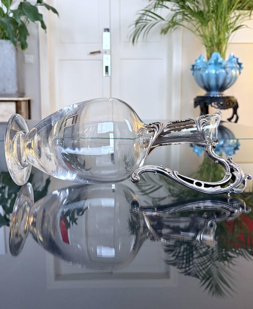 aiguiere-en-cristal-de-lorraine-eau-vin-carafe-vintage-decor-metal-argente-brocante-vintage-antiquaire