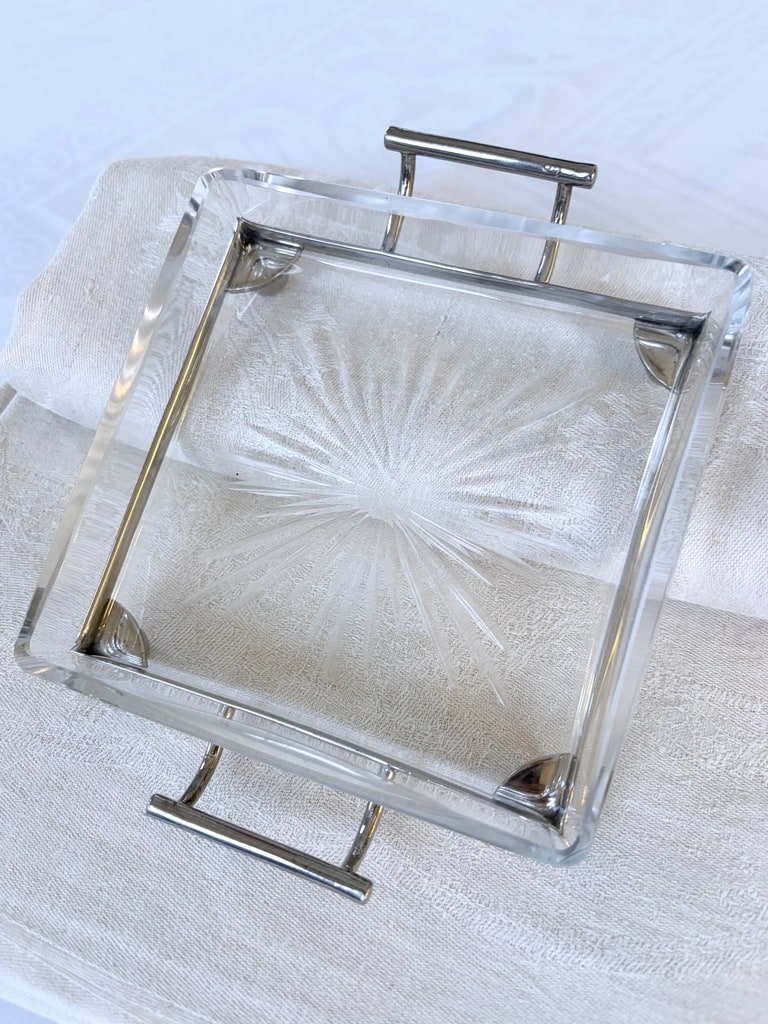 vide-poche-en-verre-plateau-metal-style-moderne-art-deco-objets-decoration-interieure-brocante-antiquites-20e-siecle